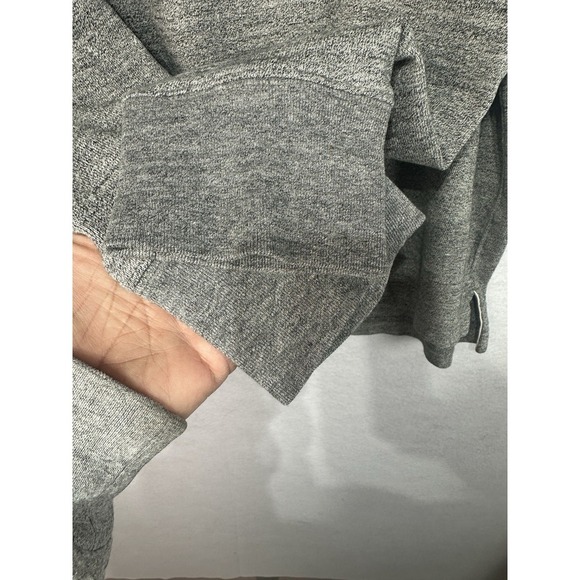 J Crew Sweater Mens Large Gray Oarsman 1/4 Zip Cotton Reimagined Elbow Patch - Picture 8 of 10